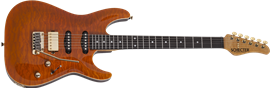 Schecter DIAMOND SERIES California Classic Transparent Amber 6-String Electric Guitar 2023